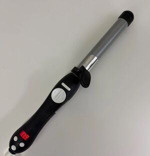 BeachWaver S1 BW1136S1 Rotating 1” Curling Iron Black and Silver Tested Working